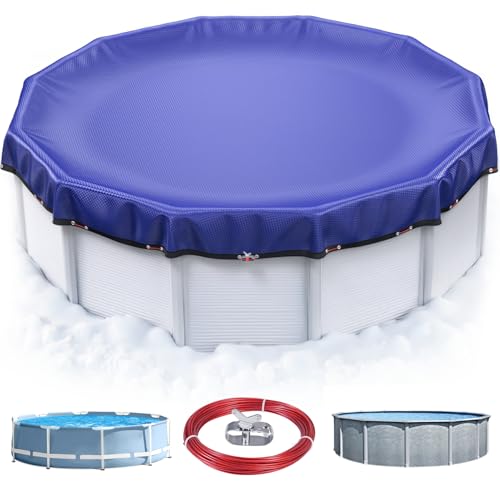 Cobertor para piscina redonda 33 pies UIRWAY 200GSM miniatura 1