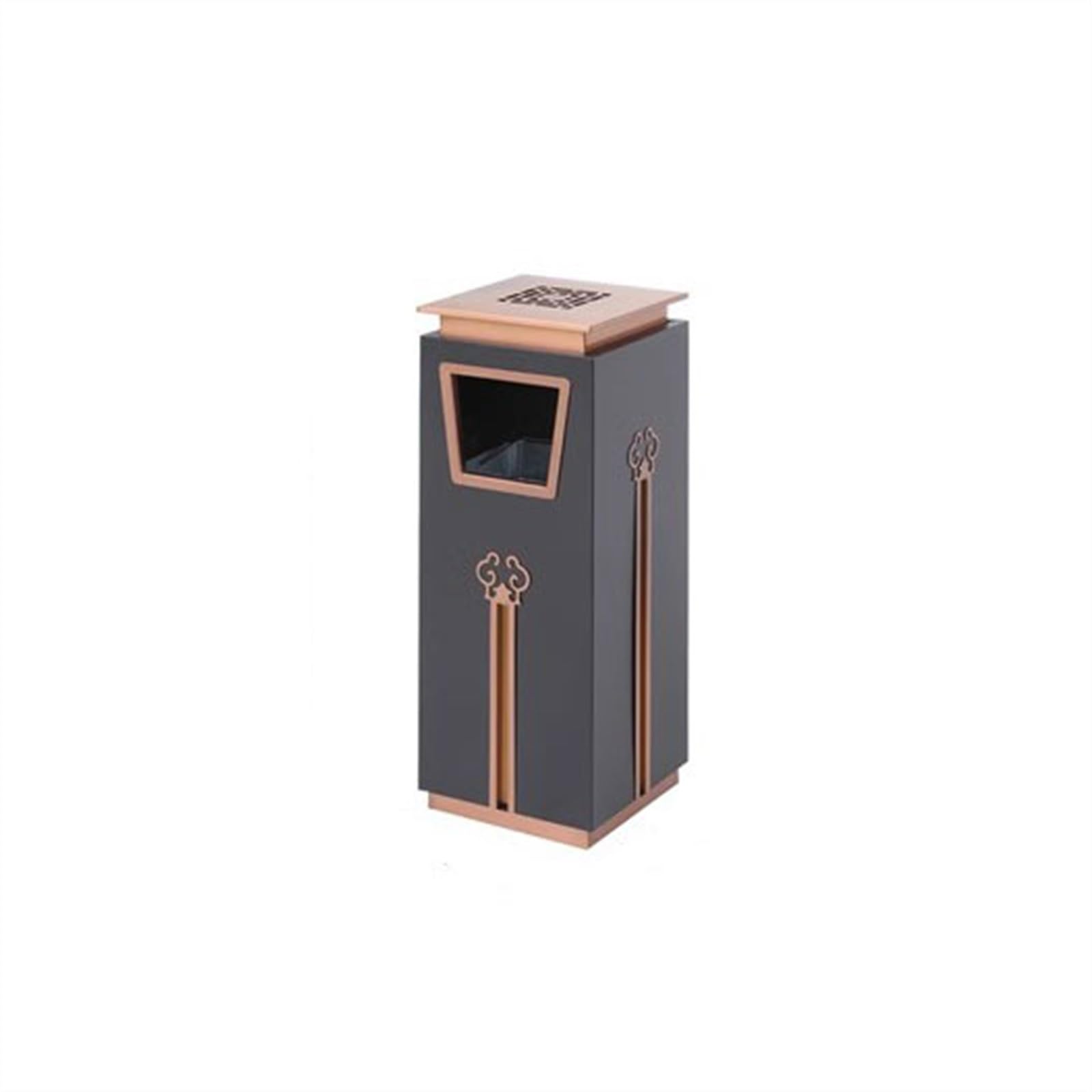 DFEDHF Garbage Cans Commercial Square Ashtray Lobby Office Building Elevator Hotel Shopping Mall Stainless Steel Trash Cans Outside Trash Bin(B-One Size)