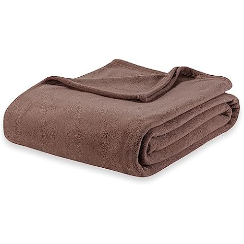 Berkshire Blanket Microfleece King Size Bed Blanket Taupe, Lightweight Soft Breathable Plush Micro Fleece Blanket for Bed Couch Sofa, 90x108 Inches Cover