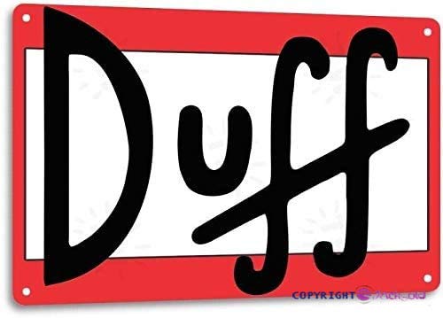 Retro Metal Tin Sign - Duff Beer The Simpson, 8 x 12 inches