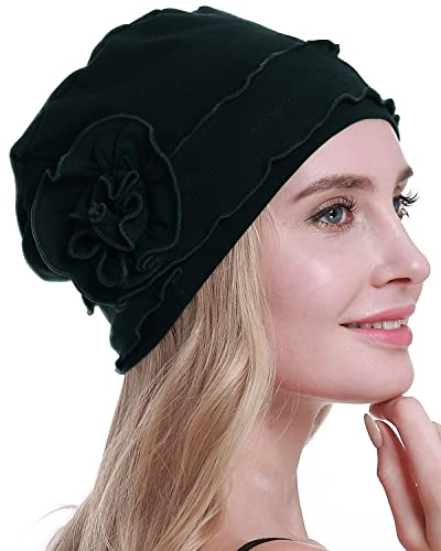 osvyo Chemo Headwear Turban Cap para Mujer - Cáncer Beanie pérdida de cabello sellado embalaje verde oscuro Cover