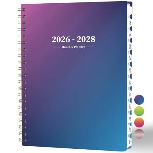 2026-2028 Monthly Planner - 2 Year Monthly Planner Calendar 2026-2028 Jul 2026 - Jun 2028 8.5 x 11 24 Months Spiral-Bound Tabs Holidays Notes Ideal for School Office Home Planning