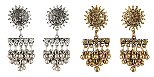 See full amazon price history chart for Shreyadzines Designer Oxidised Polish Combo Ghungroo Bridal All Occasion Jhumka Jhumki Studs Earrings for Women and Girls (Two-Tone) Shreyadzines Designer Oxidised Polish Combo Ghungroo Bridal All Occasion Jhumka Jhumki Studs Earrings for Women and Girls (Two-Tone) (B09HC47QMV) Amazon Price History, Amazon Price Tracker