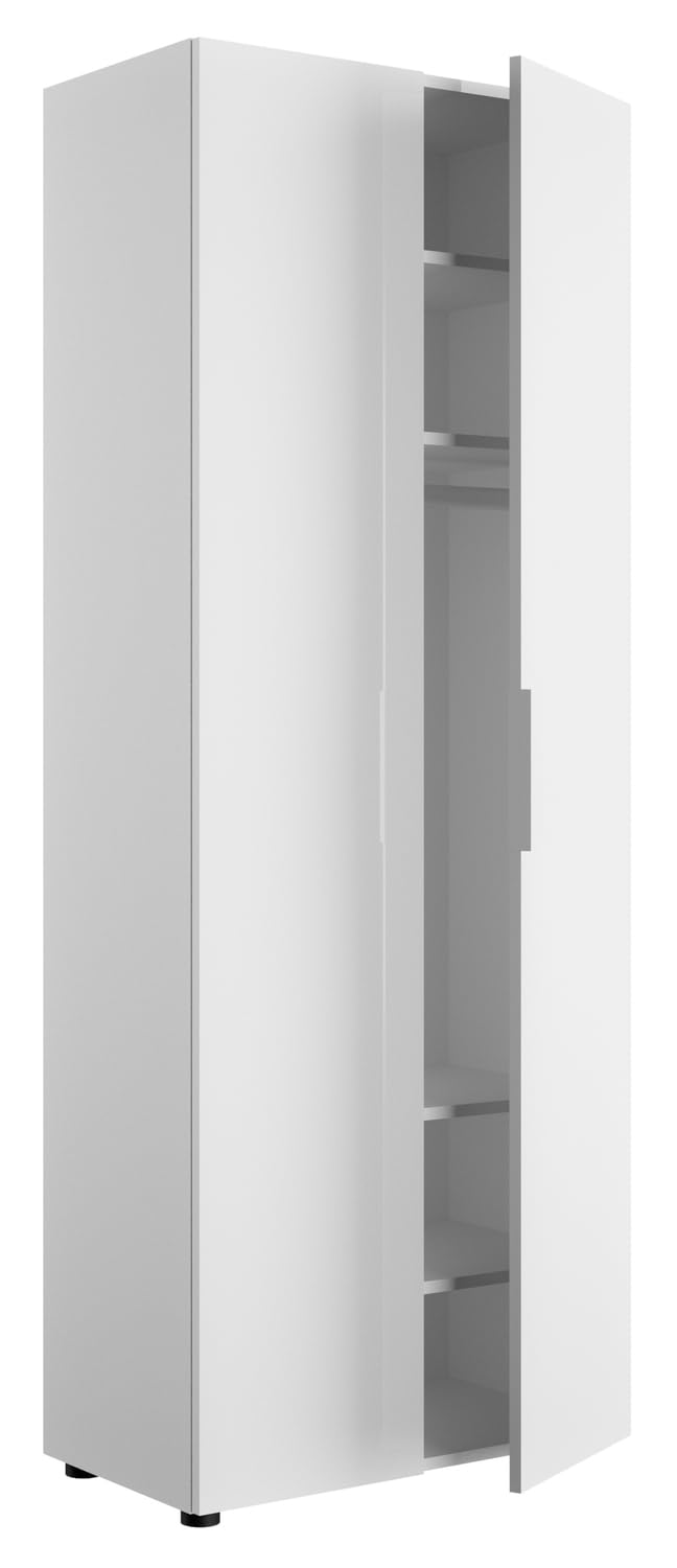 Composad Armadio ESPRESSO 2 Ante Salva Spazio 69,4x181x36 cm Bianco Made in Italy