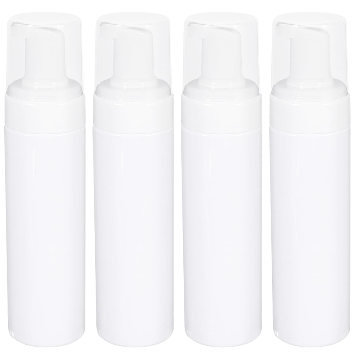 Botellas de espuma recargables FRCOLOR, pack de 4 dispensadores blancos portátiles para viaje.