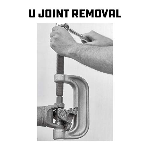 Powerbuilt Ball and U Joint Service Set, 23 Piece Tool Kit, Remove and Install Ball Joints, Receiving Tube, Adapters, Sockets - 648617 , Black