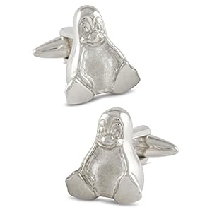 Tux de Linux Penguin Manchetknopen, Sterling Zilver, Handgemaakt