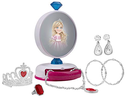 Playkidiz Princess Magic Surprise Jewelry and Mirror Set! Kids Pretend Play Magical Mirror