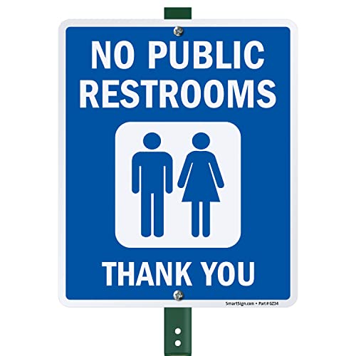 SmartSign 12 x 10 inch “No Public Restrooms - Thank