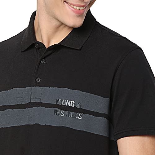 Image of Spykar Men's Printed Slim Fit T-Shirt