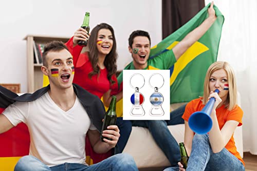 Usa America Flag Beer Bottle Opener Keychain 2022 World Cup 3D Soccer America Decorations(America) #TOP6