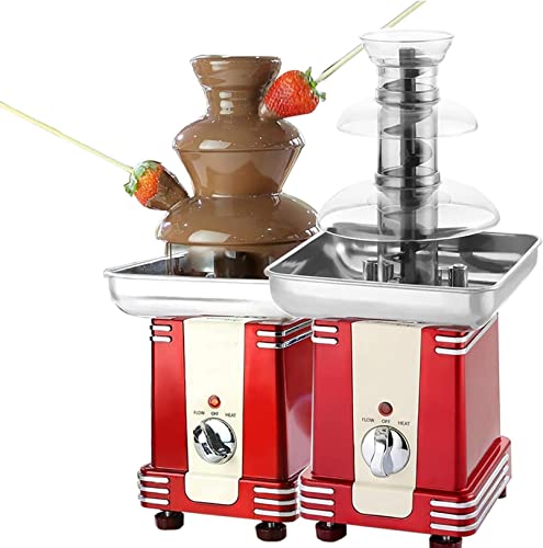 Fuente de chocolate eléctrica con 3 pisos en acero inoxidable miniatura 1
