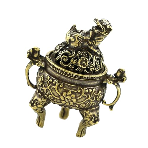 TIDTALEO ?古三足貔貅双耳香炉 室内茶道用 アロマバーナー装飾 繊細な工芸品 ヴィンテージスル インテリア香炉 デスクや寝室に