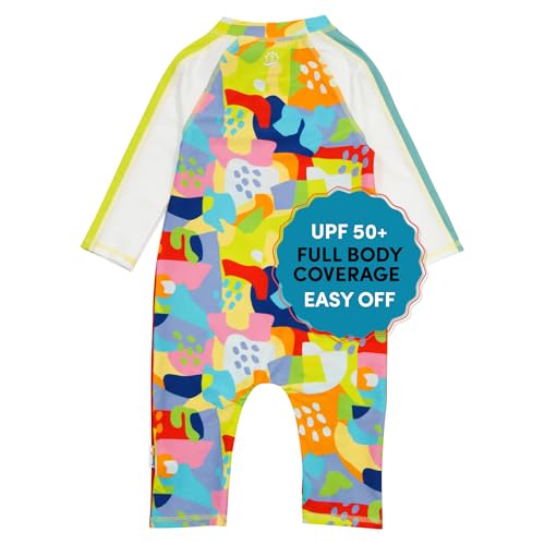 Image of SwimZip Girls' Long-Sleeve UPF 50+ Swimsuit for Baby, Toddler, & Little Girls