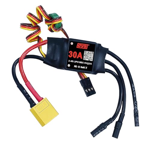 DYS 30A 2-4S Brushless ESC with 5V/2A BEC with XT60 & 3.5mm Plug for RC Fixed-Wing Aircraft Helicopter