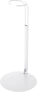 Plymor DSP-10W White Adjustable Doll Stand, fits 16, 17, 18, 19, 20, 21, 22, 23, and 24 inch Dolls or Action Figures, Waist adjusts from 7 to 9 inches Around