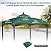 10x12ft Canopy Replacement Top for Lowe's Allen Roth Gazebo #GF-12S004B-1, Two Tiered Waterproof Gazebo Cover Roof with 8 Drainage Holes for BBQ Outdoor, Green