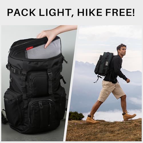 Compression Packing Cubes for Travel Essentials, 2 Set Suitcase Organizers for Luggage Carry on, Large Lightweight Compressible Expandable Mesh Travel Cubes by U+U, Black2