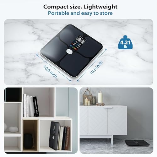 Ablegrid A-SCALE-X_BK Body Fat Scale,Digital Smart Bathroom Scale thumb #8