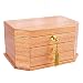 DZX Coffret à Bijoux en Bois de Grande capacité, Boucles d'oreilles Colliers Anneaux boîte Organisateur, Porte-Bijoux Vintege avec tiroirs, boîte à Bijoux verrouillable C 28 * 19 * 15cm
