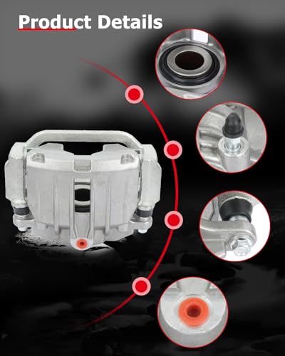 Image of cciyu 18-B4726 Rear Left Brake Caliper Assembly w /Bracket For Cadillac 2000-2002,For Chevy 1999-2005,For GMC 1999-2005