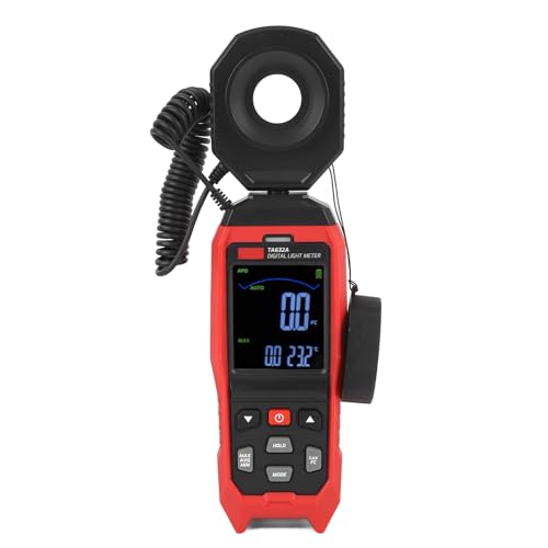 Digital Light Meter 200000 Range Rotatable Probe Sound Light Prompt Luxmeter VA Color Screen