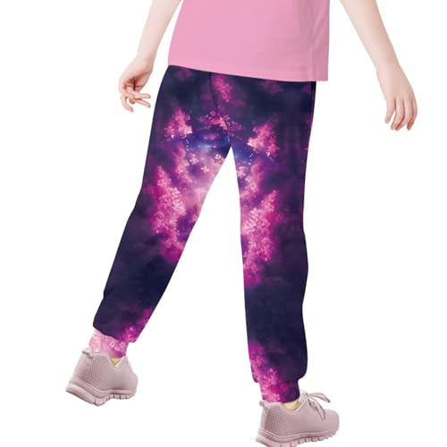 Lounge Sweatpants for Girls 4-15Y Elastic Waist Joggers Pants Comfortable Athletic Clothes School Uniform3