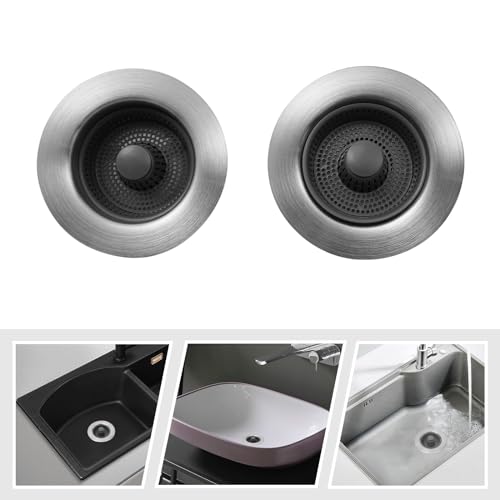 Colador de fregadero 3 en 1 acero inoxidable 2 unidades miniatura 7