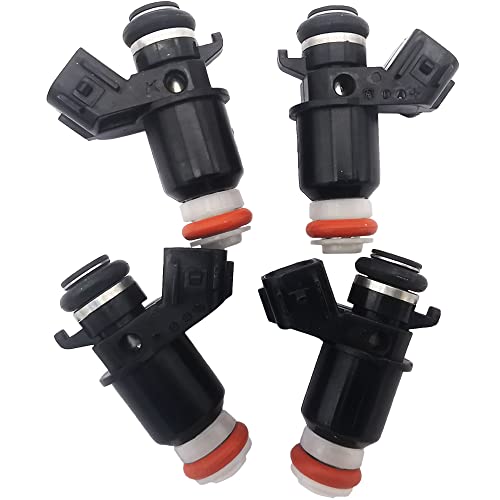Automotive-leader 4Pcs 15710-14G00 16450-PLD-003 Fuel Injectors Assembly Nozzles 4 Holes Engine Replacement for Suzuki BOULEVARD M50 / C50 2005-2009, Intruder Volusia 800 2001-2004 FJ637