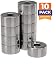Produktbild 10x Neodym Power Magnet silber | Ringmagnet extra stark rund | Ring Durchmesser 12 mm x 4 mm hoch Innendurchmesser 6 mm | 10 Neodymium Magnets Strong Round Magnetic Ring | starke Magneten Supermagnet