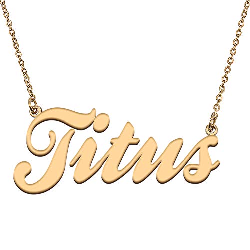HUAN XUN Custom Personal Pendant Name Necklace Personalized My Best Friendship Gifts for Her Titus