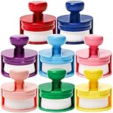 YOUEON 8 Color Flat Top Ink Blending Brushes, Craft Blender Brushes Set, Round Ink Blending Tools with Soft Bristles & Color Coded Stand for Card Making, Stamping, Painting, Drawing