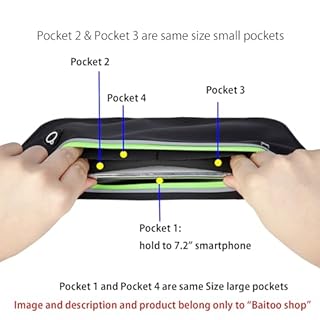 Baikeen Running Belt,Slim Fanny Pack Exercise Running Waist Belt Bag for Phone Women Men Runners Gym(Black)