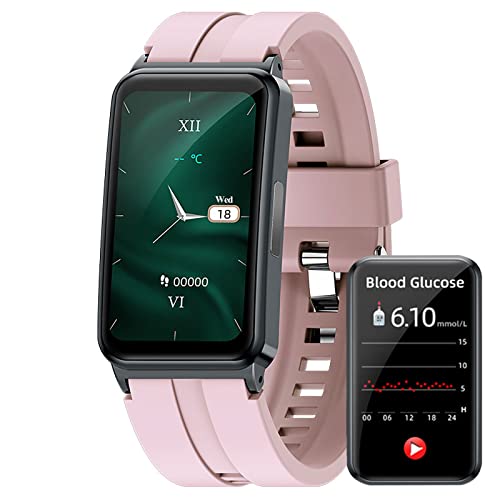 RYTM Non-invasive Blood Glucose Test Smart Watch For Women, ECG+PPG+HRV Monitoring Smartwatch, 24-hour Blood Pressure Detection Bracelet, Blood Sugar/Heart Rate/Body Temperature Meter Fitness Tracker
