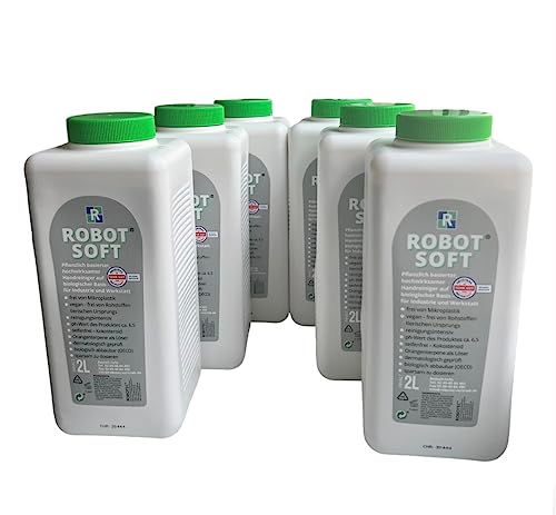 sonntagseifen Handwaschpaste Robot-Soft, 6x 2-Liter-Kartusche, flüssige Handseife, pflanzlich, biologisch, Werkstatt, 12000 ml