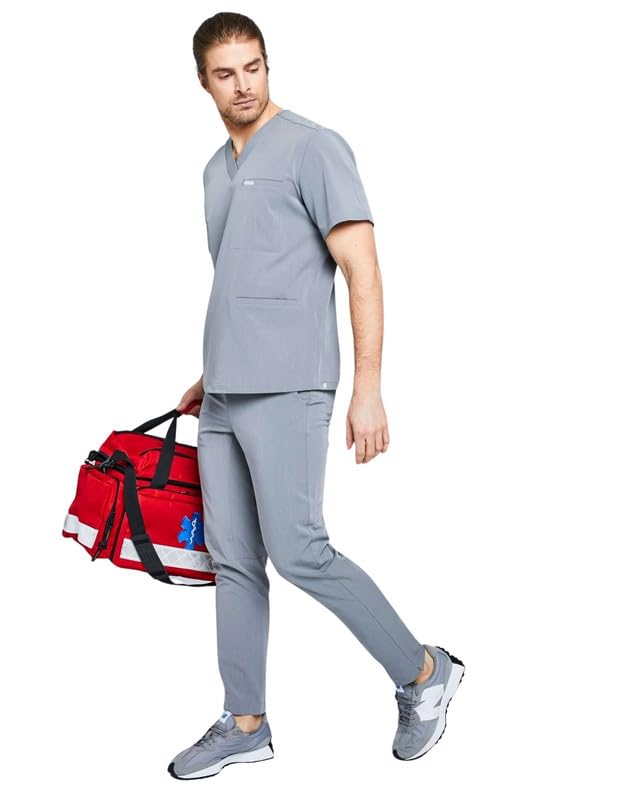 Pantalones médicos para hombre para el sector médico y de enfermería, elegantes y cómodos, con goma elástica, pantalones de cuidado profesional