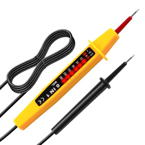 Testeur de Tension 6-380V AC/DC, Testeur Électrique Numérique 8 In 1, Teste Electricien avec...