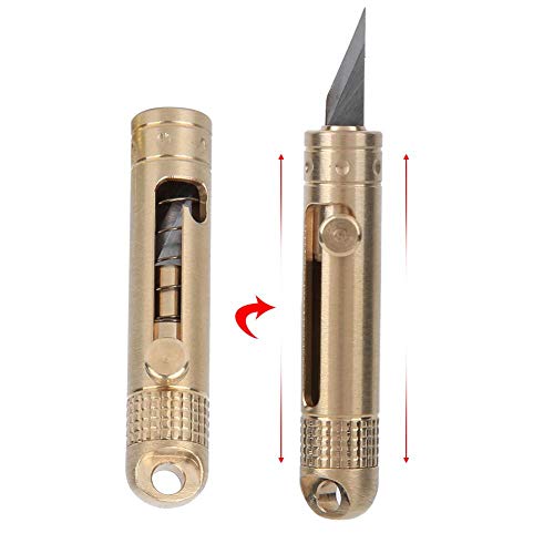 Canivete, Canivete de papel de corte requintado porta-chaves, latão para cortar papel Defenda-se(Bra