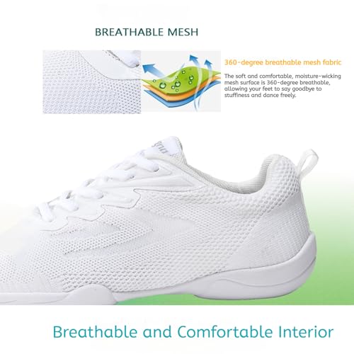 Cheer Shoes Girls, Cheerleading Dance Shoes Girls, Gymnastic Athletic Sneaker for Kids, Youth, Adult3