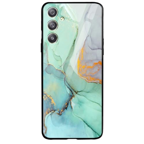 Image of COLORflow Back Cover Compatible with Samsung Galaxy A34 5G | Green Marble | Shockproof TPU Bumper Cover with Camera Protection Back Cover