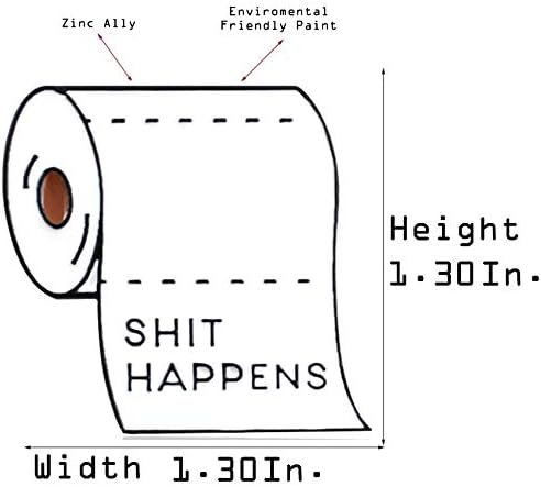 Miniatura 2 de Flairs New York - Broche de solapa esmaltado hecho a mano, Papel higiénico Shit Happens