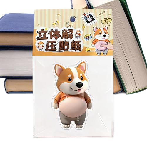 Genérico 3D Lindos Impermeables en Forma de Cachorro, 10,9 cm, Decorativos con película auténtica, Divertidos de Vinilo, para Botellas de Colores, accesos