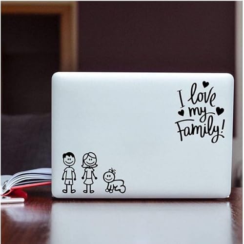 Image of Family Stickers for Cars, White Car Sticker I Love My Family Car Bling Stickers and Decals, Pet Cat Dog Animal, Decal for Car Window Phone Notebook Decorative Cars Walls Exterior Accessories