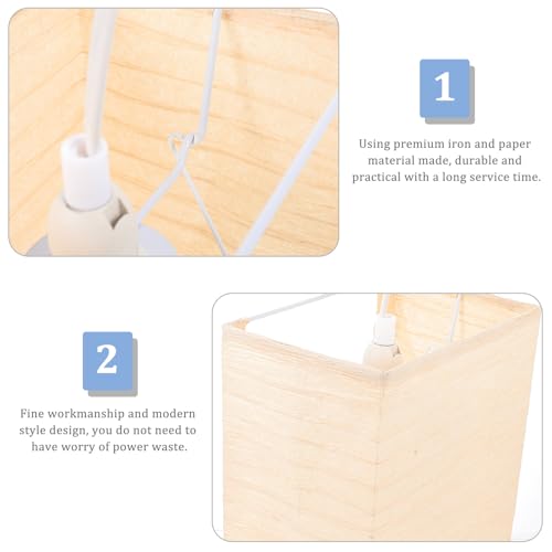 Lámpara de pared de papel beige Abaodam E14 de estilo nórdico 3