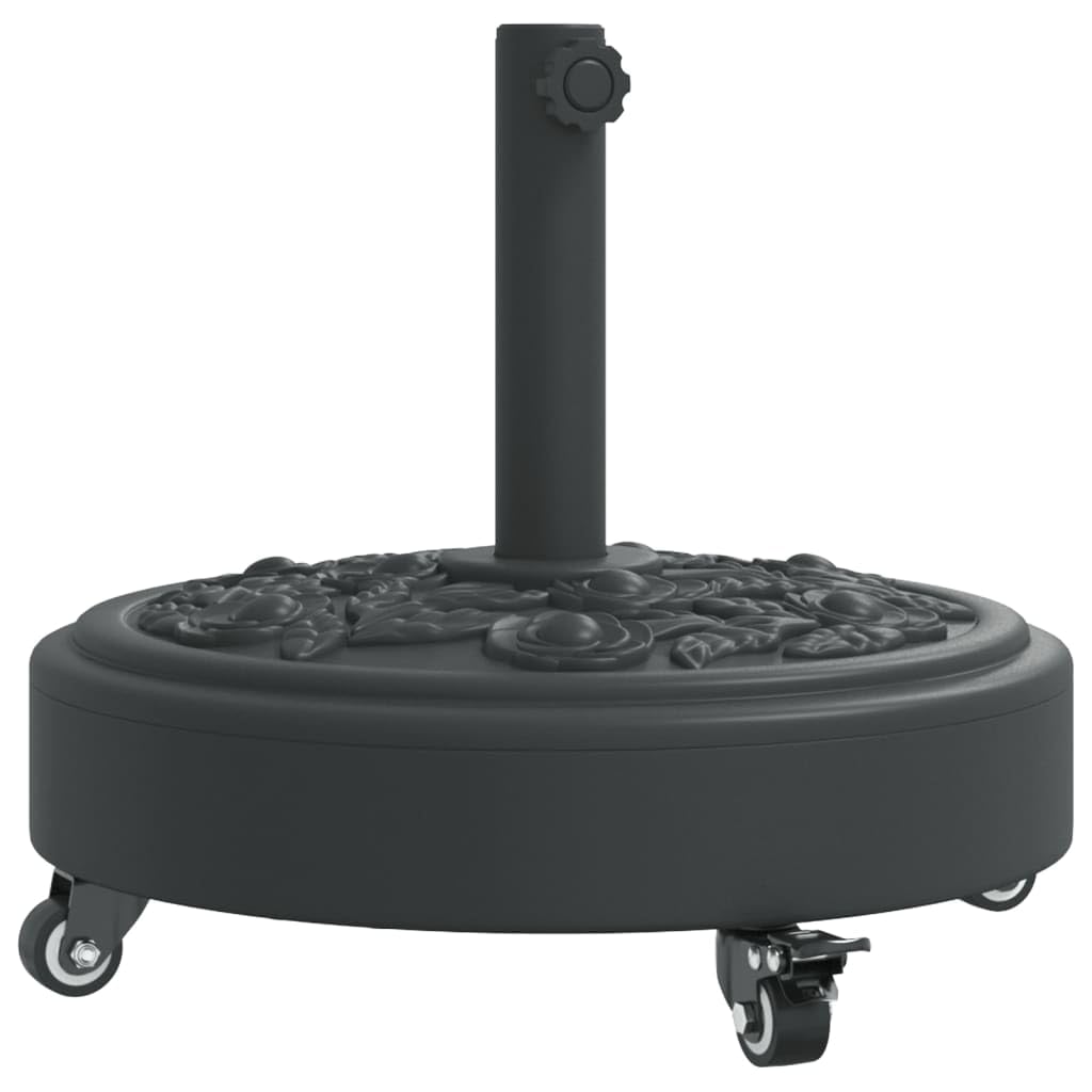 vidaXL Podstawa do parasola, z kółkami, do słupków Ø38/48 mm, 27 kg, podstawki na parasole, uchwyty na parasole, stojaki na parasole