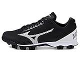 Mizuno Men's Wave Lightrevo Baseball Shoe, Black-White, 10.5