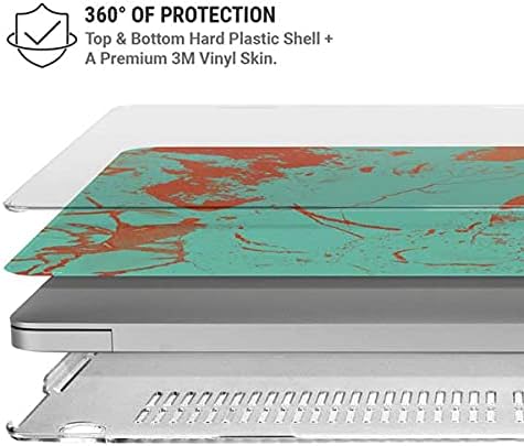 Skinit Case + Skin Compatible with MacBook Pro 16in (2019-20) Originally Designed Turquoise and Orange Marble Design