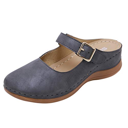 YWLINK Sandalias De CuñA De Las Mujeres-Gran TamañO-Retro CóModo Sandalias De CuñAs...