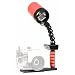 Ikelite 4035 Auto Flash AF35 Kit, Left Hand Flash Kit with Single Tray Guide, ISO 100, Feet: 28 Surface, 16 Underwater (Red)