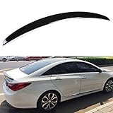 Sporty Painted Glossy Black Trunk Lid Spoiler Compatible for 2011-2014 8TH Gen Hyundai Sonata